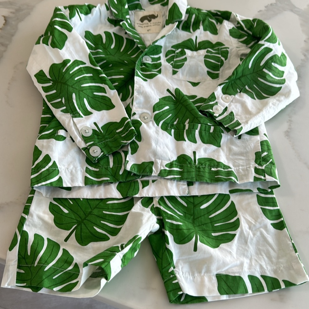 Monica + Andy Organic Cotton Jungle Print Set 5T | 2-Pc Outfit | Boys
